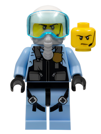 Минифигурка Lego  City Sky Police - Jet Pilot with Oxygen Mask and Headset cty0997 U